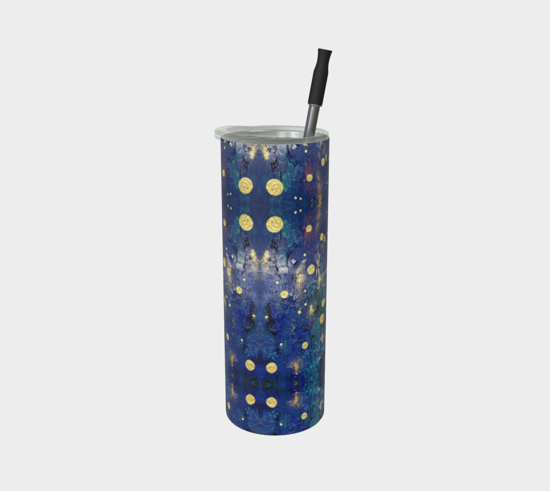 "Advent Blue" Stainless Steel Tumbler (Blue, Gold)