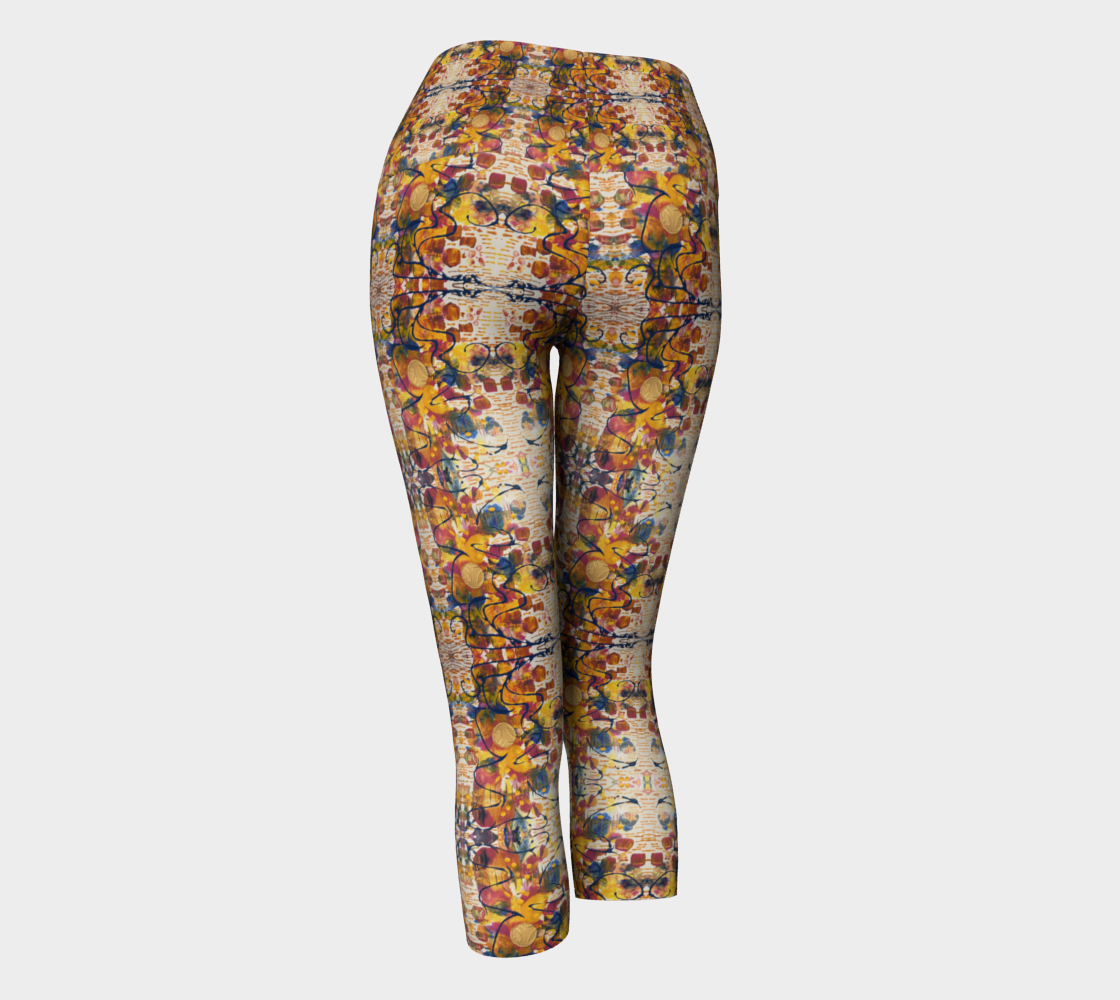 "Mayfair " Yoga Capris  (Yellow, Pink, Blue)