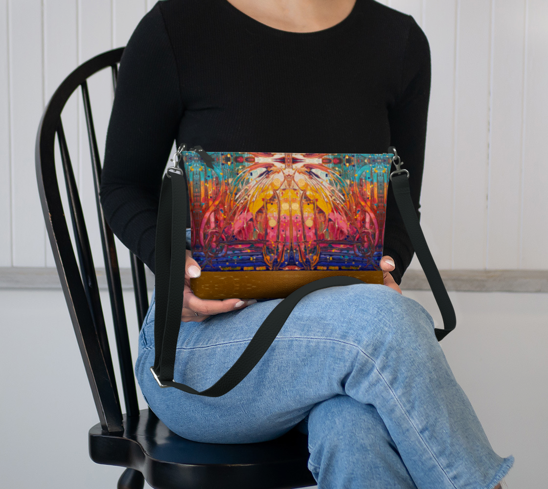 "Love Supreme" Vegan Leather Crossbody Purse (Multi)