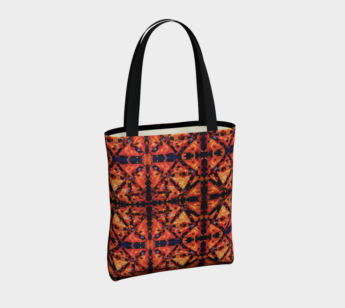 "Passion Puzzle" Urban Tote  (Orange, Purple)