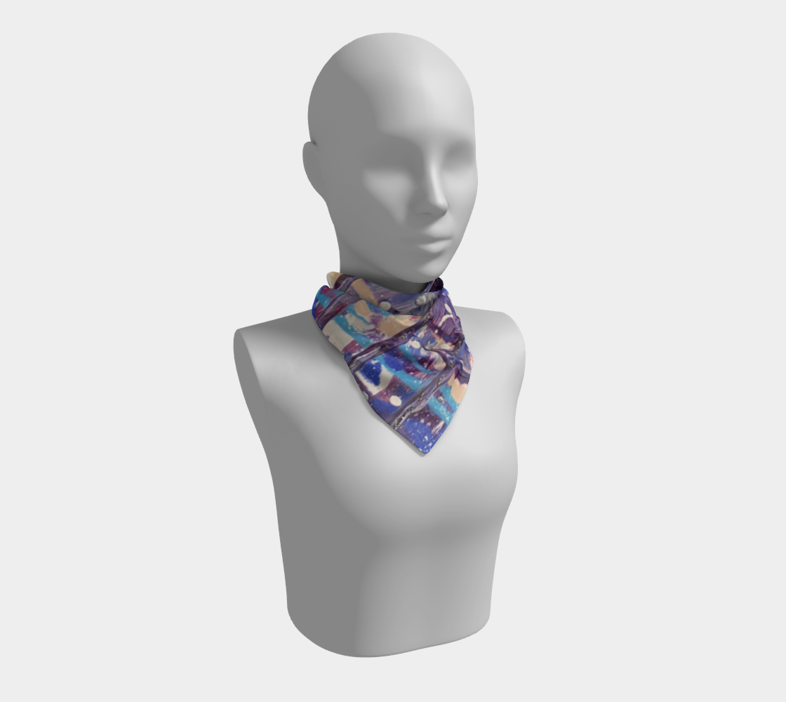 "1972" Square Scarf (Purple, Mauve, Pink)