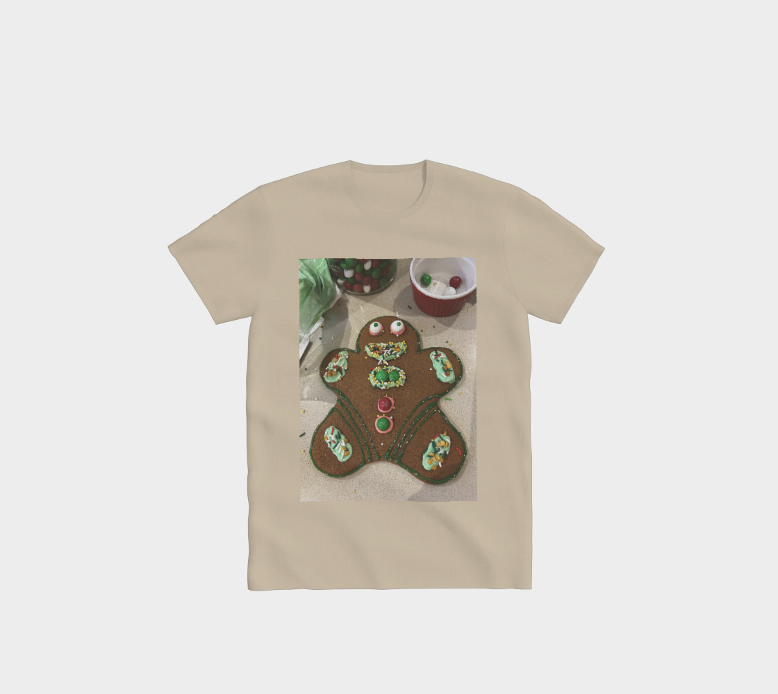 “Gingerbread Guy” Beige Christmas Pajama Top