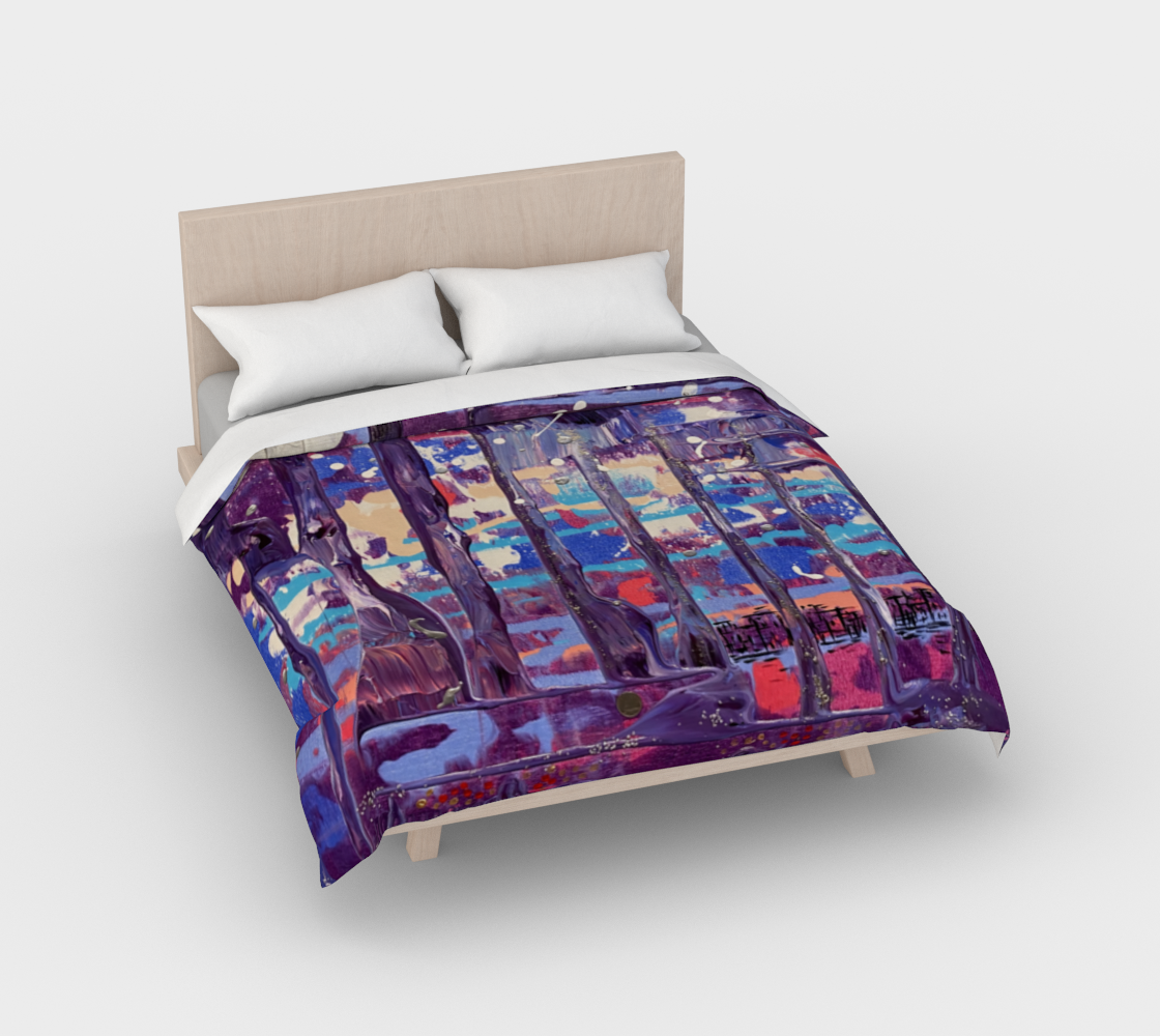 "1972" Duvet Cover (Purple, Pink, Blue)