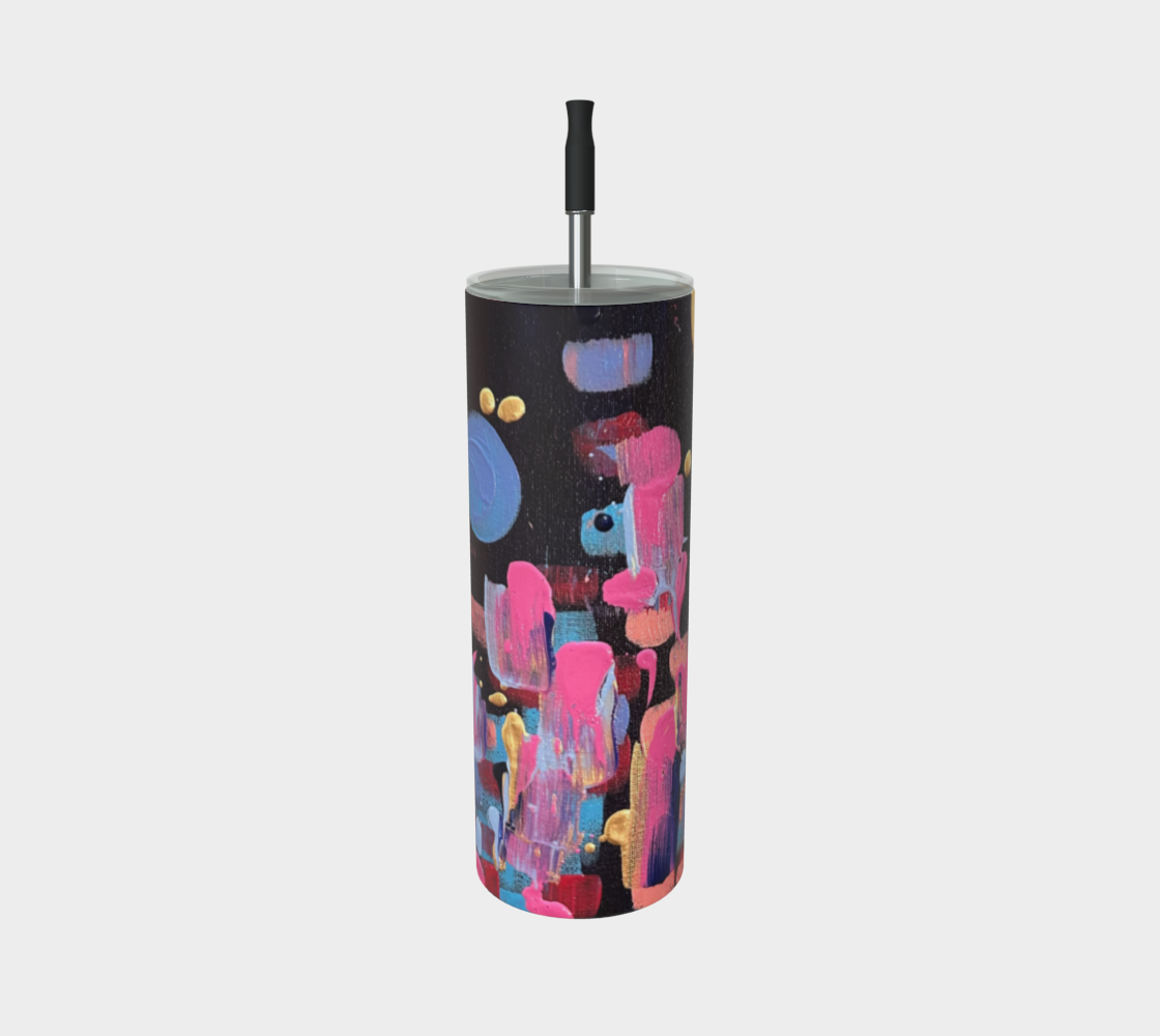 "Winter Night" Matte Tumbler (Purple, Pink, Blue)