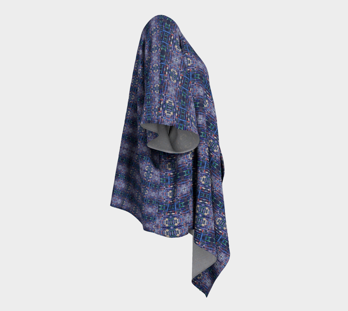 "Water" Draped Kimono (Blue)