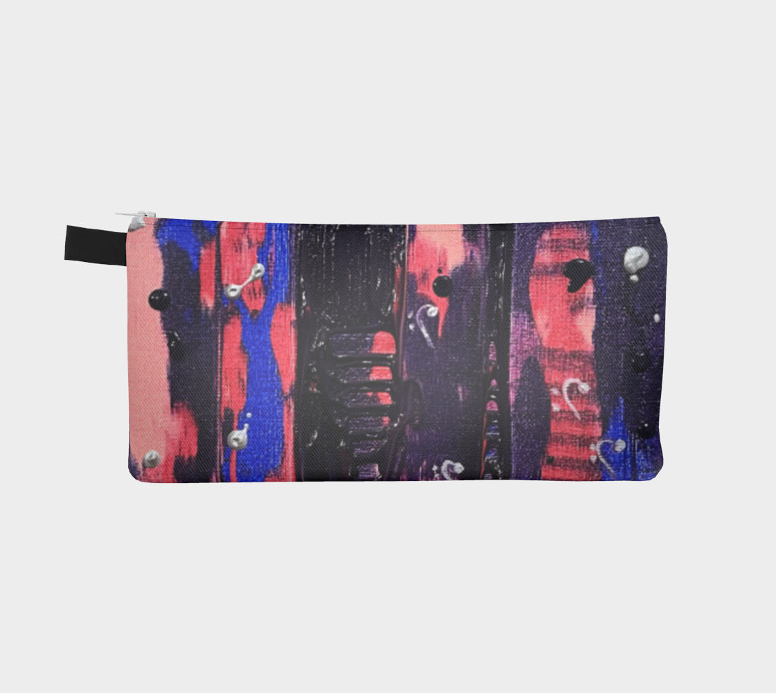 "Winter Night Music" Pencil Case (Purple, Pink, Blue)