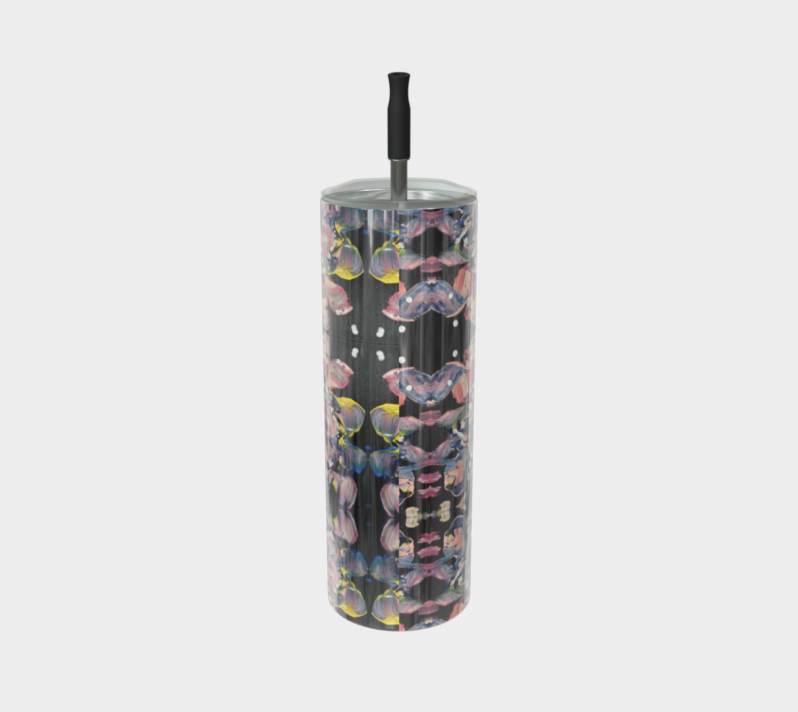 “Grace in Orchid Petals” Glossy Tumbler