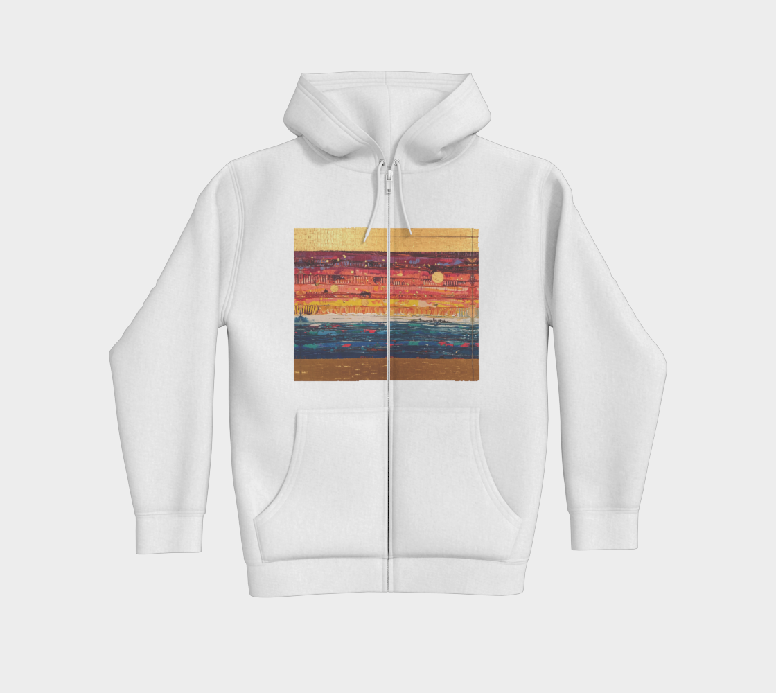 "Chantry Island Sunset" Premium Zipper Hoodie