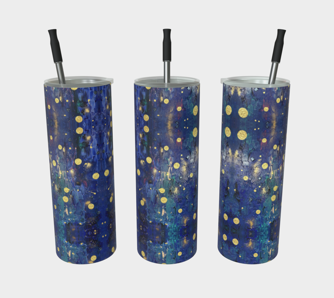 "Advent Blue" Stainless Steel Tumbler (Blue, Gold)