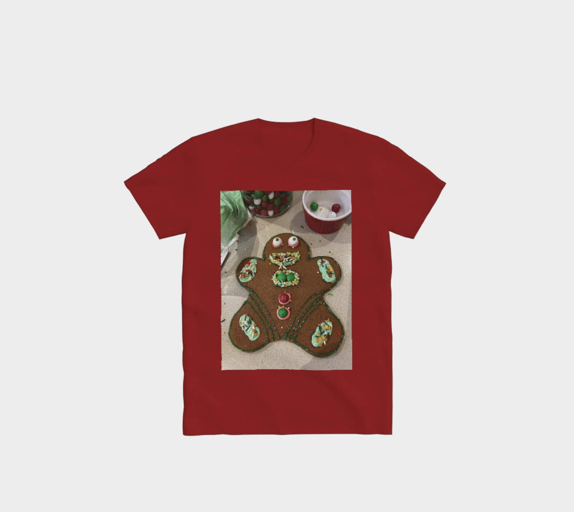 “Gingerbread Guy” Red Christmas Pajama Top