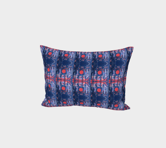 "Joy" Bed Pillow Sham (Blue, Pink)