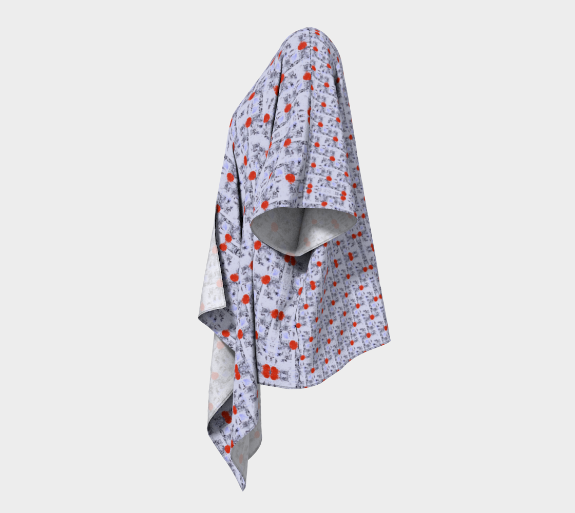 "Cool Purple" Draped Kimono (Lilac, Red)