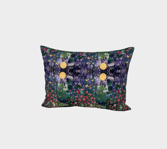 "Spring Rain" Bed Pillow Sham (Purple, Green, Pink)