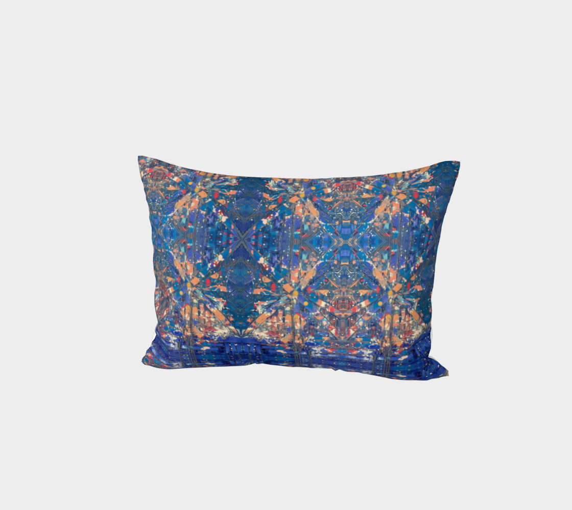 "Pol Roger" Bed Pillow Sham (Blue, Pink)