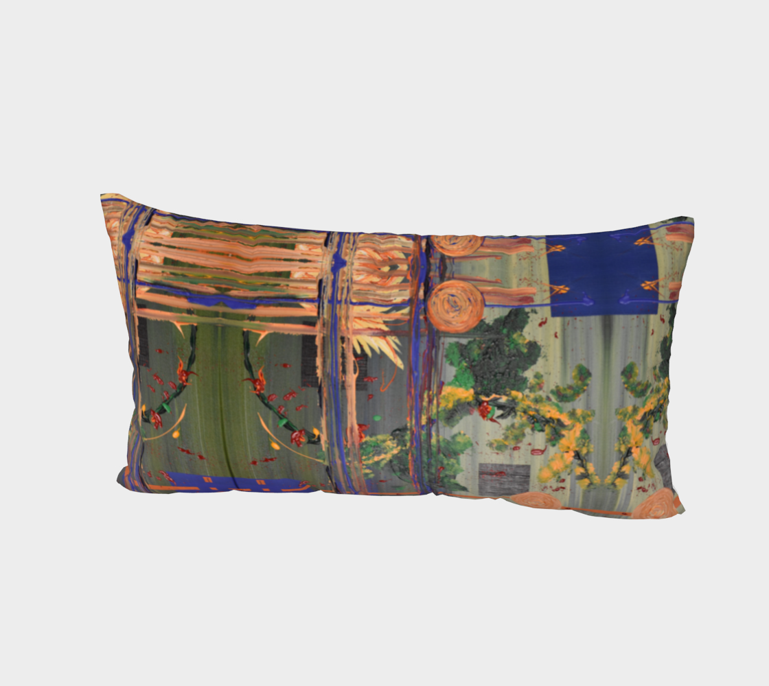 "Coming Home Again" Bed Pillow Sham (Green,Blue)