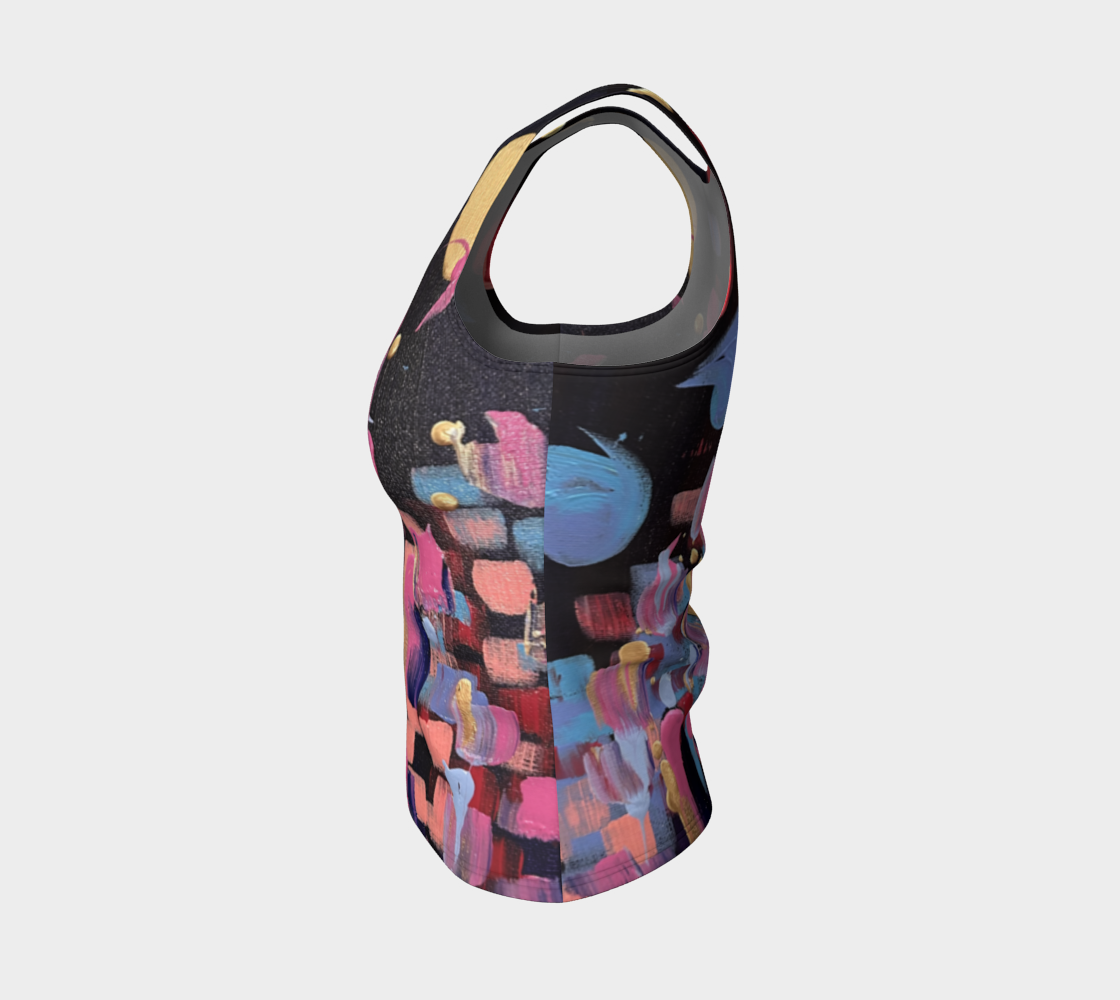 "Winter Night" Fitted Tank (Purple, Pink)