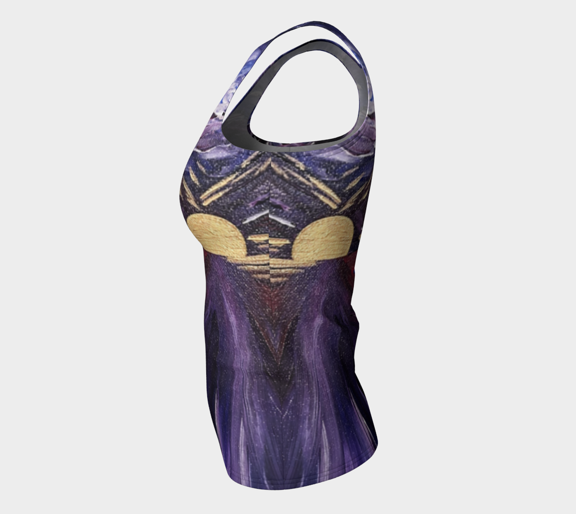 "Winter Lake" Fitted Tank (Purple, Gold)