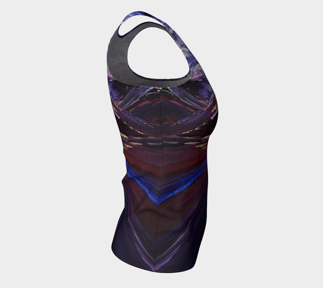 "Winter Lake" Fitted Tank (Purple, Gold)