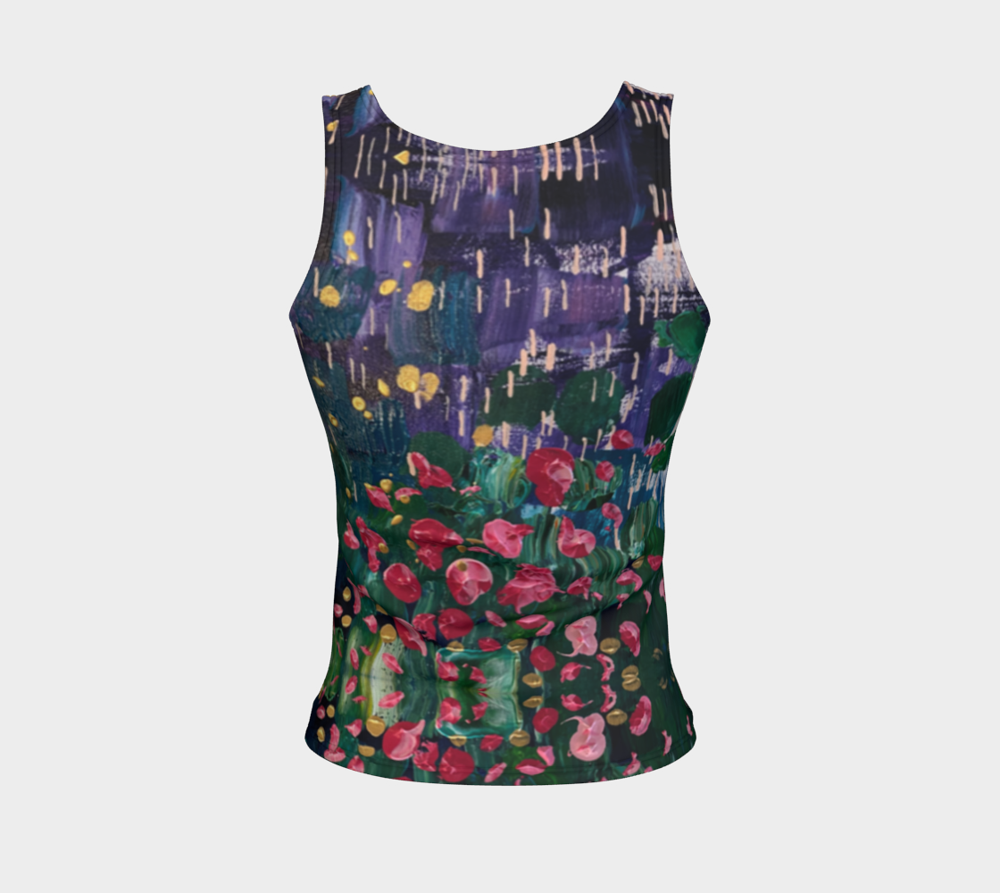 "Spring Rain" Fitted Tank (Purple, Pink,Green)