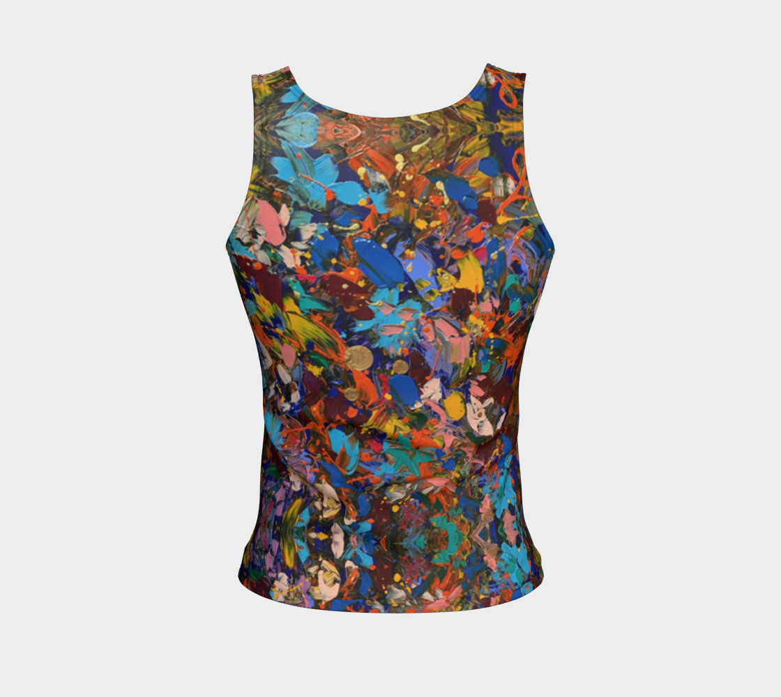 "Crazy For You " Fitted Tank  ( Multi)