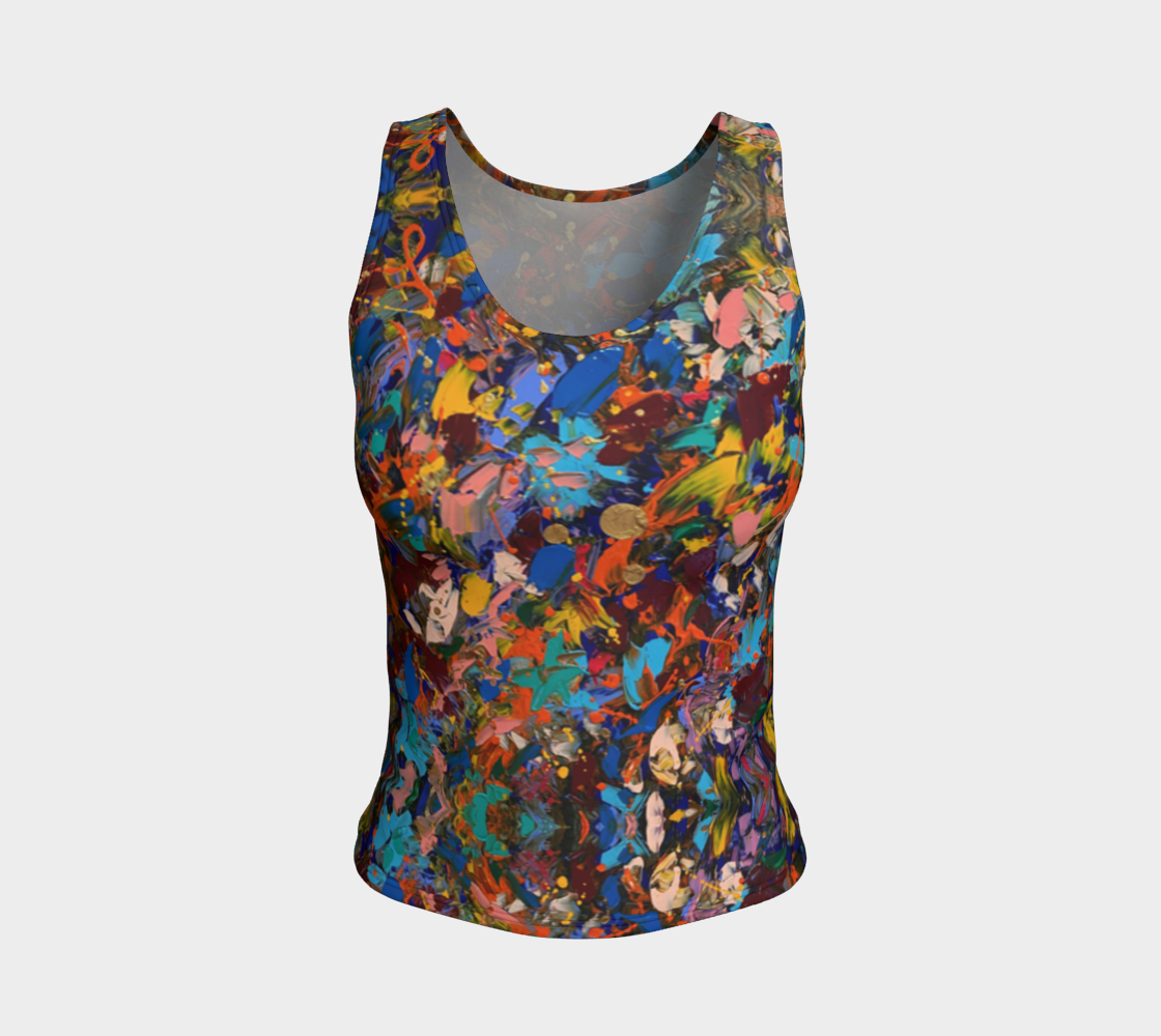 "Crazy For You " Fitted Tank  ( Multi)