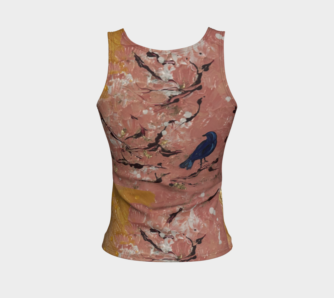 "Bluebird" Fitted Tank (Pink, Blue, Yellow)