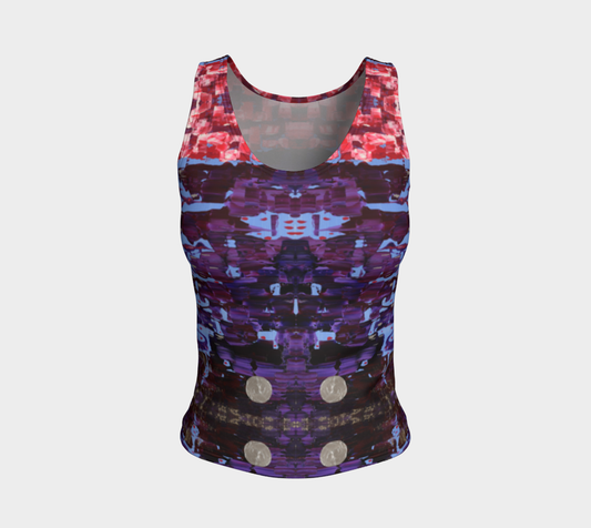 "Wisdom" Fitted Tank Top (Purple and Pink)