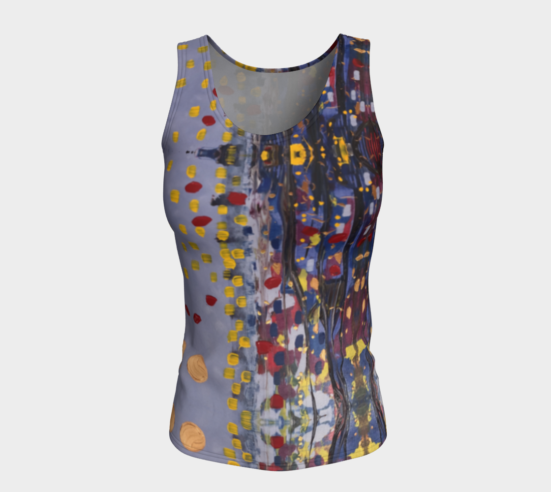 "Daybreak" Fitted Tank (Purple, Red)