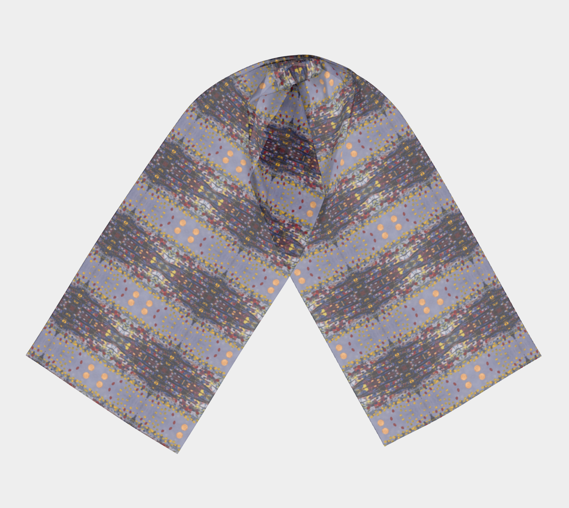 "Daybreak"  Long Scarf (Purple, Red)