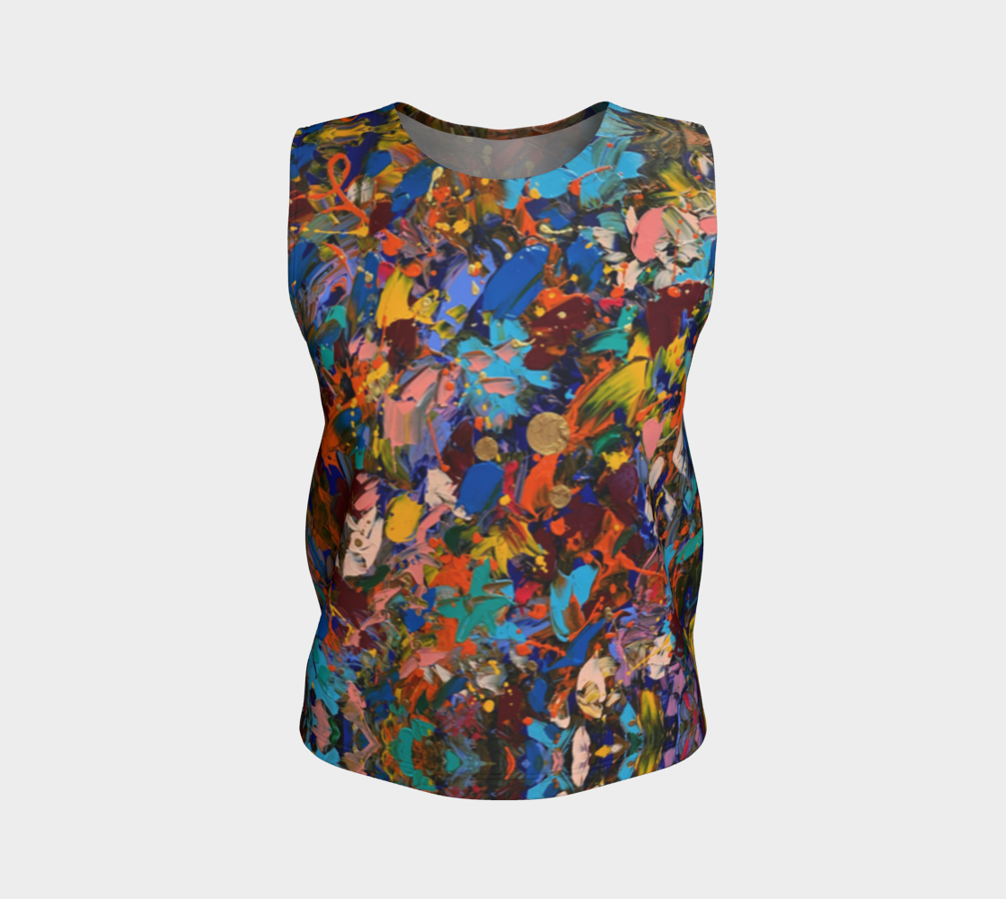 "Crazy For You"  Loose Tank Top(Multi)