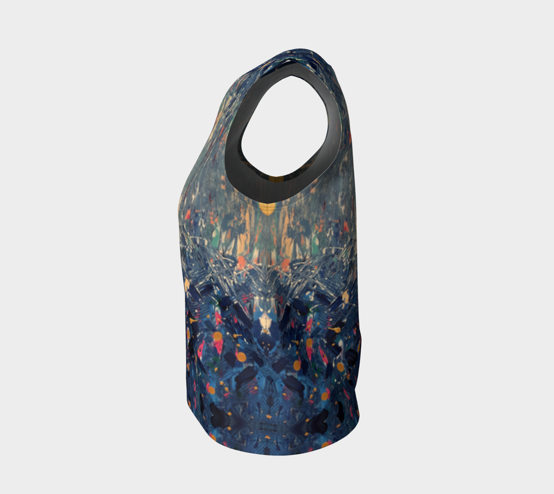 “Blue Mountain” Loose Tank Top (Blue)