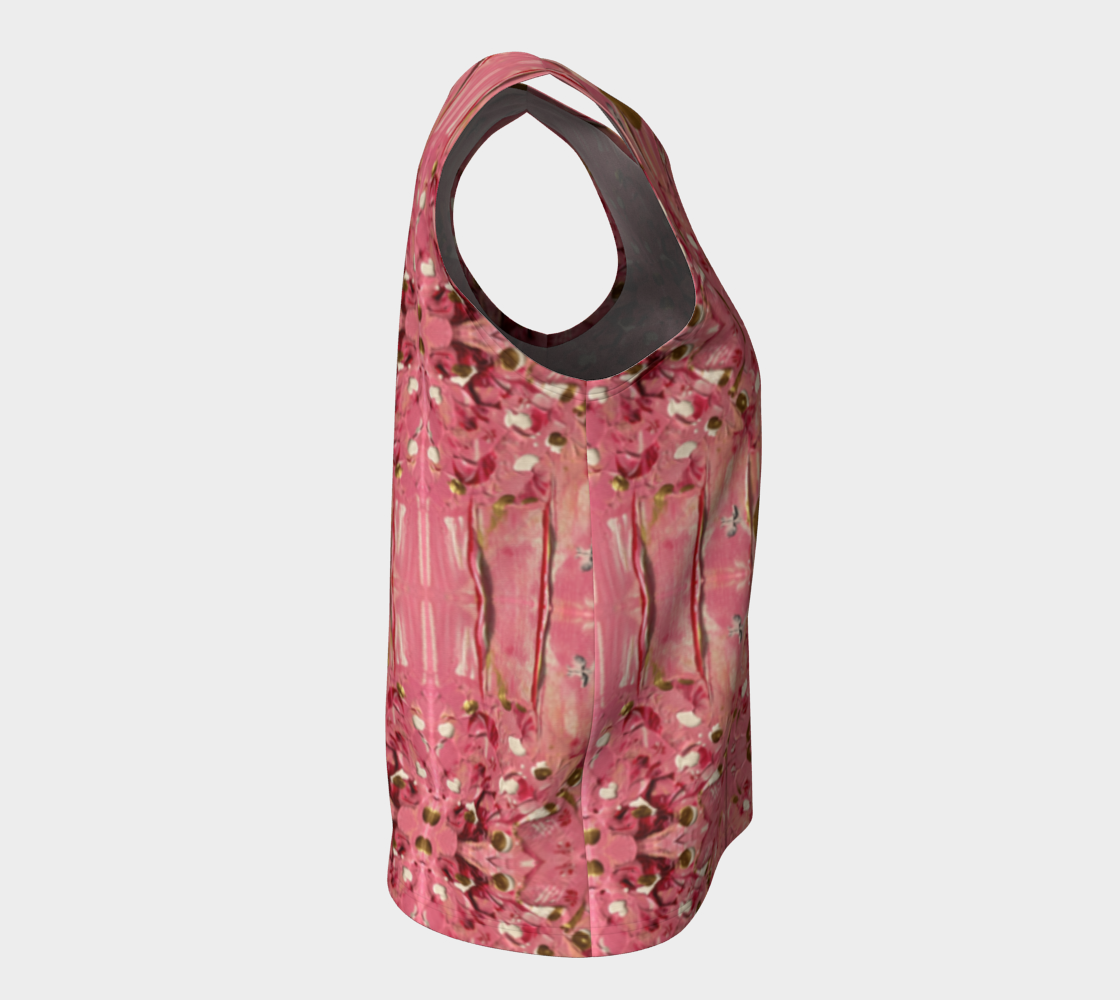 “Gratitude” Loose Tank Top (Pink, Gold)