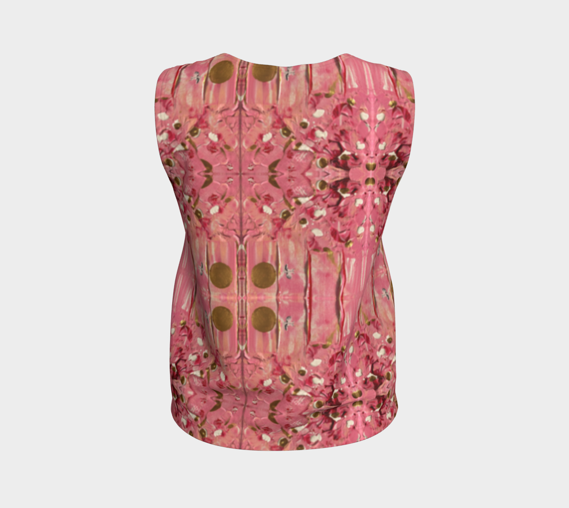 “Gratitude” Loose Tank Top (Pink, Gold)