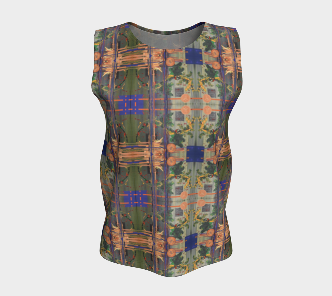 “Coming Home Again” Loose Tank Top (Green, Orange, Blue)