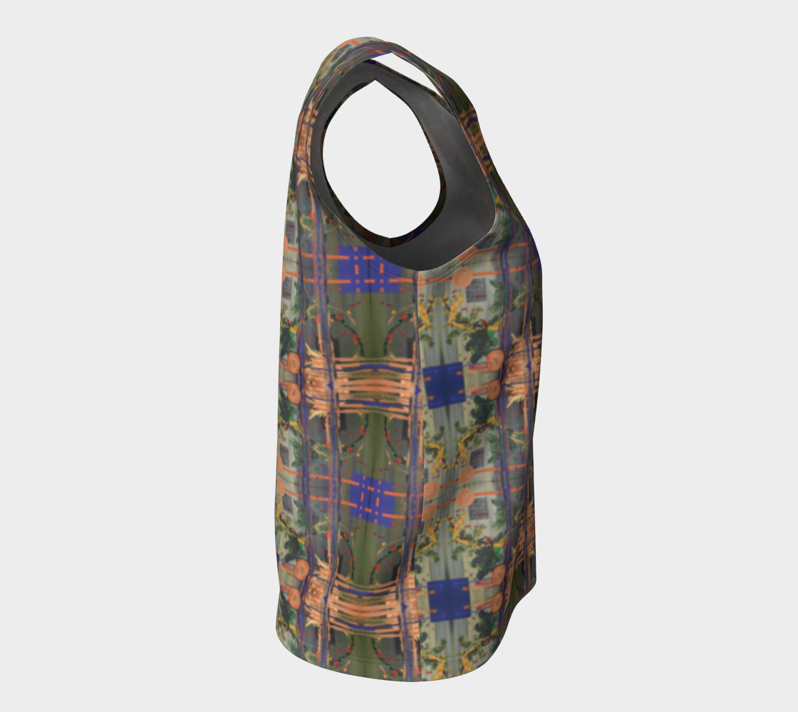 “Coming Home Again” Loose Tank Top (Green, Orange, Blue)
