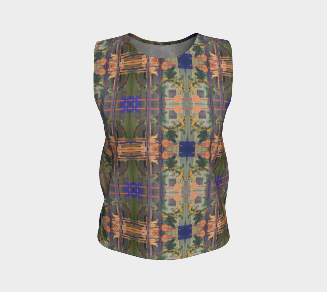 “Coming Home Again” Loose Tank Top (Green, Orange, Blue)
