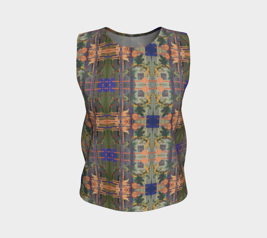 “Coming Home Again” Loose Tank Top (Green, Orange, Blue)
