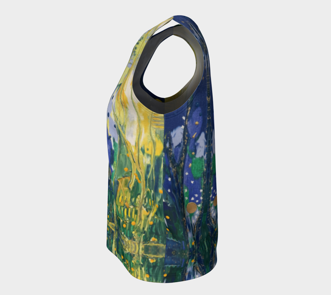 “Spring Awakening” Loose Tank Top (Blue, Green, Yellow)