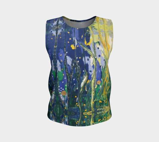 “Spring Awakening” Loose Tank Top (Blue, Green, Yellow)