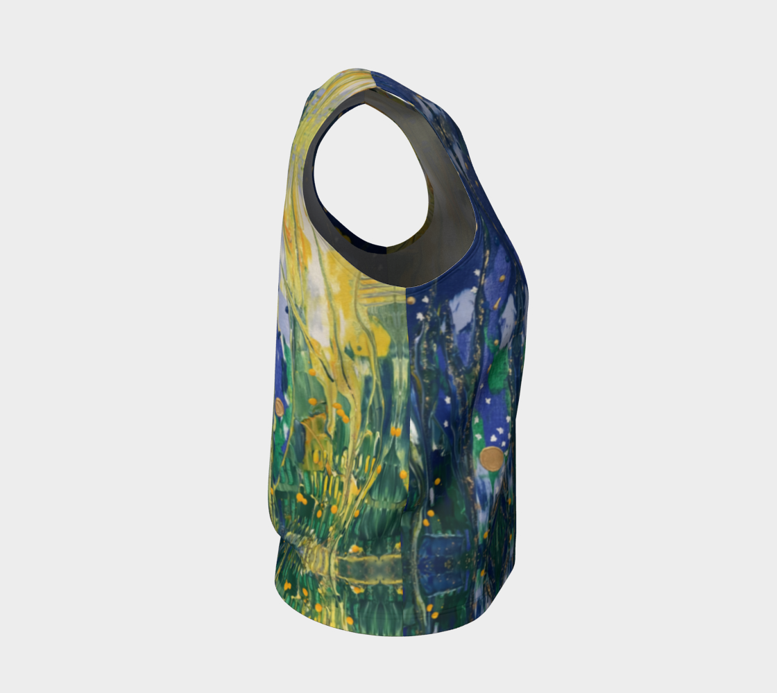 “Spring Awakening” Loose Tank Top (Blue, Green, Yellow)