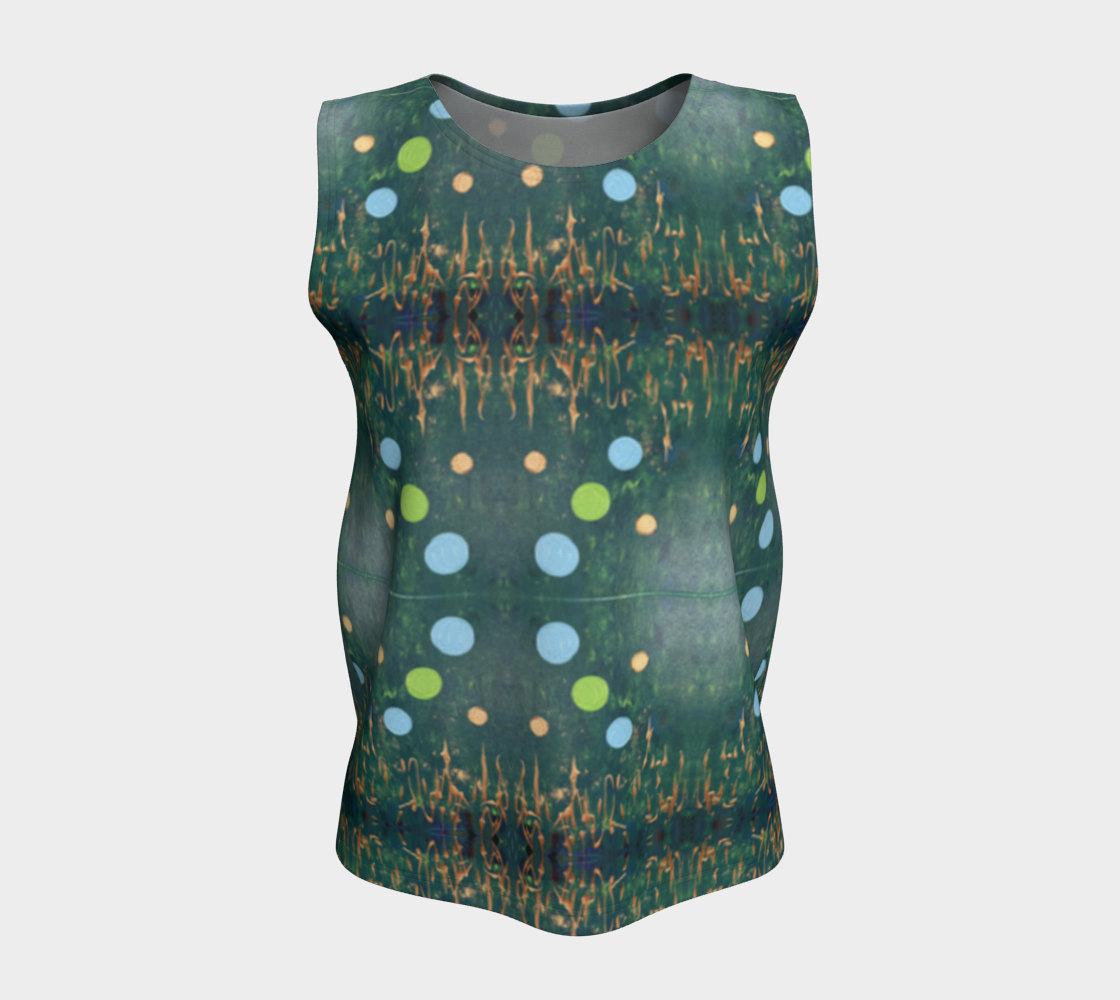 “Northern Lights” Loose Tank Top (Blue, Green)