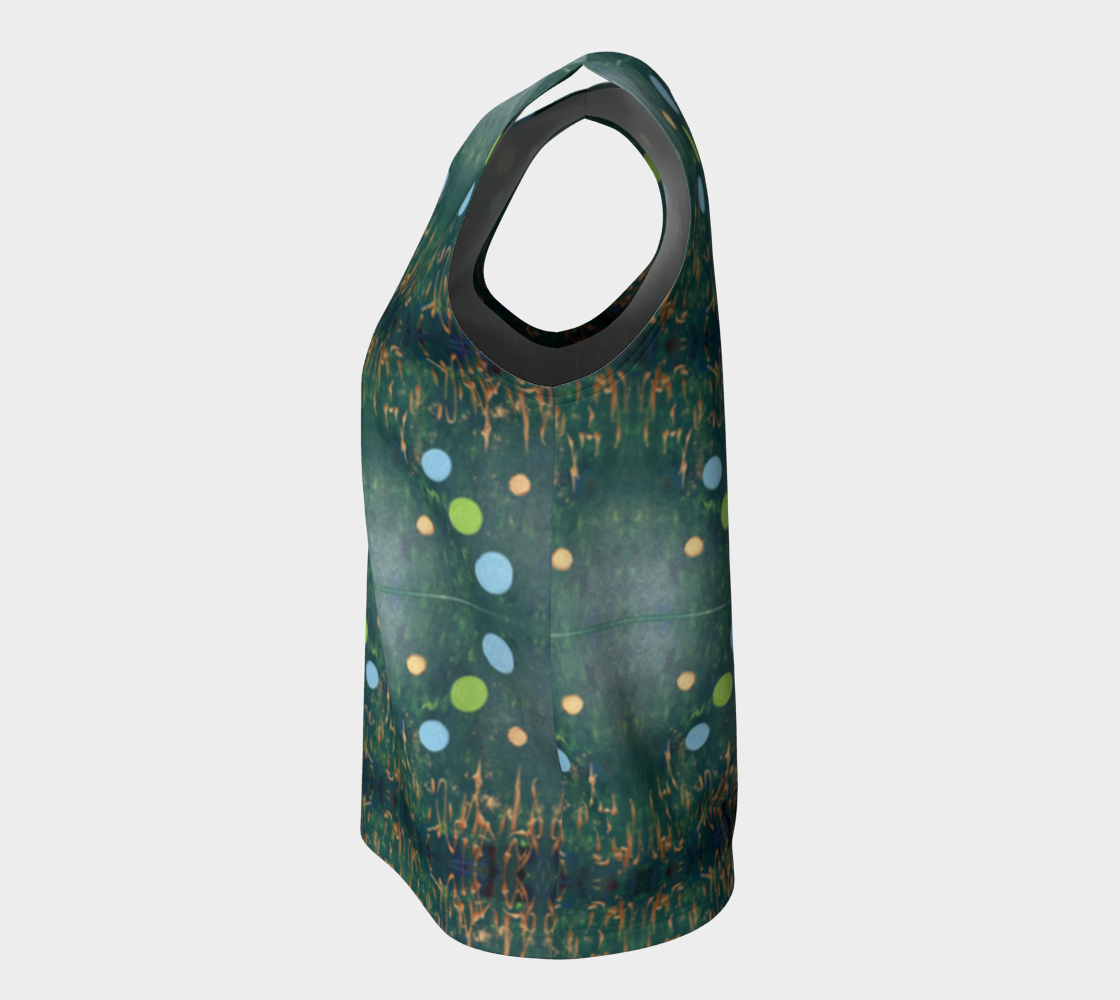 “Northern Lights” Loose Tank Top (Blue, Green)