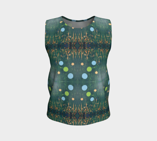 “Northern Lights” Loose Tank Top (Blue, Green)