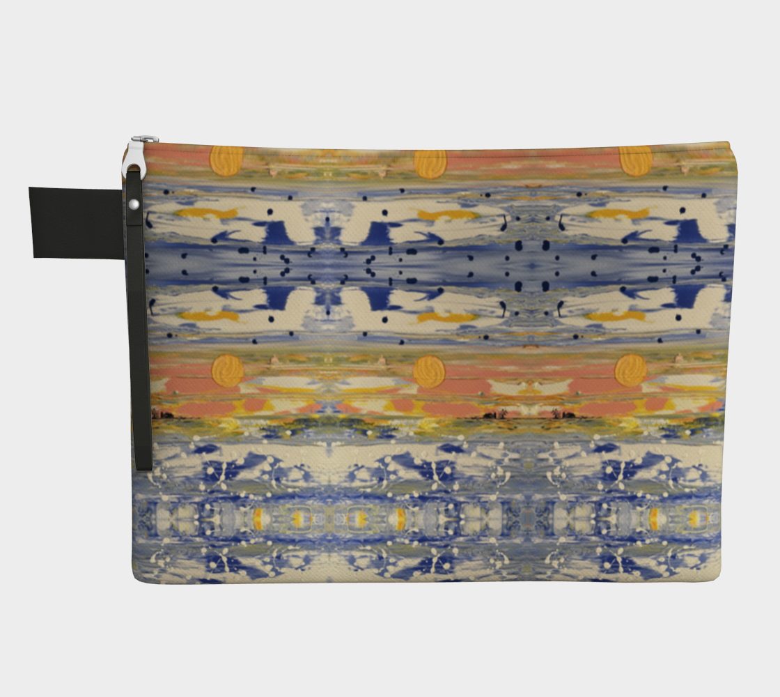 "Blue Snow" Carry-all (Blue, Yellow, Peach)